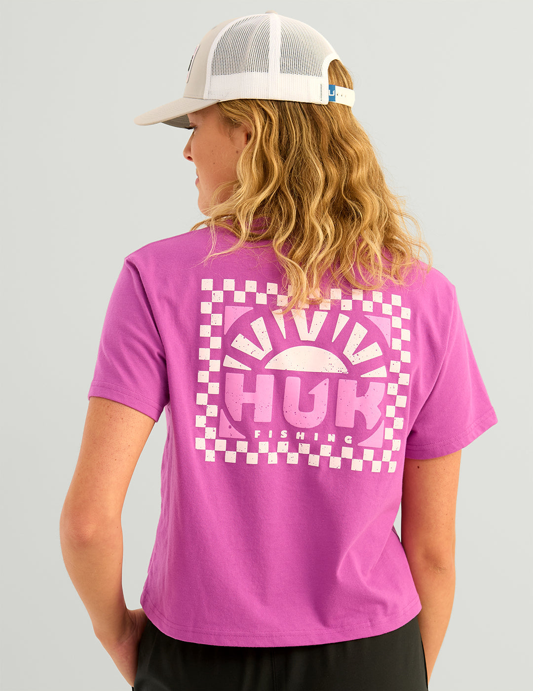Womens Sunrise Crop Pocket Tee