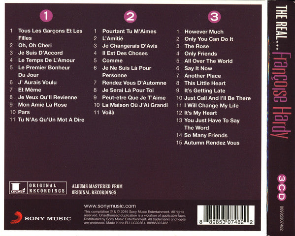 FRANCOISE HARDY - THE REAL (ULTIMATE COLLECTION) 3CD