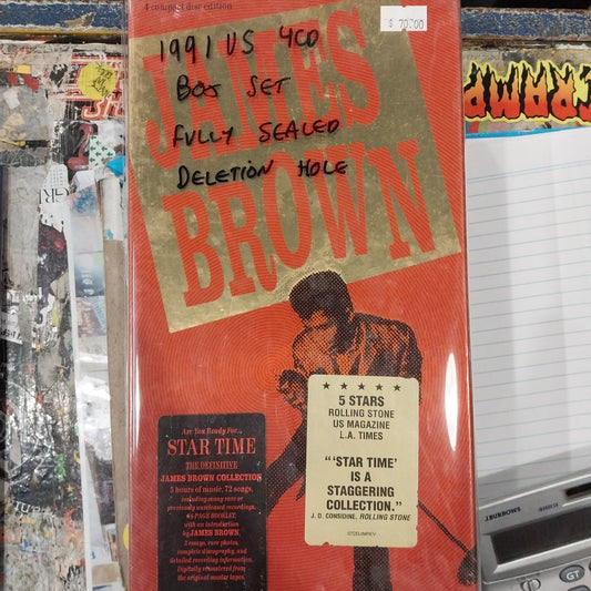 JAMES BROWN - STAR TIME (USED VINYL 1991 U.S. 4CD STILL SEALED)