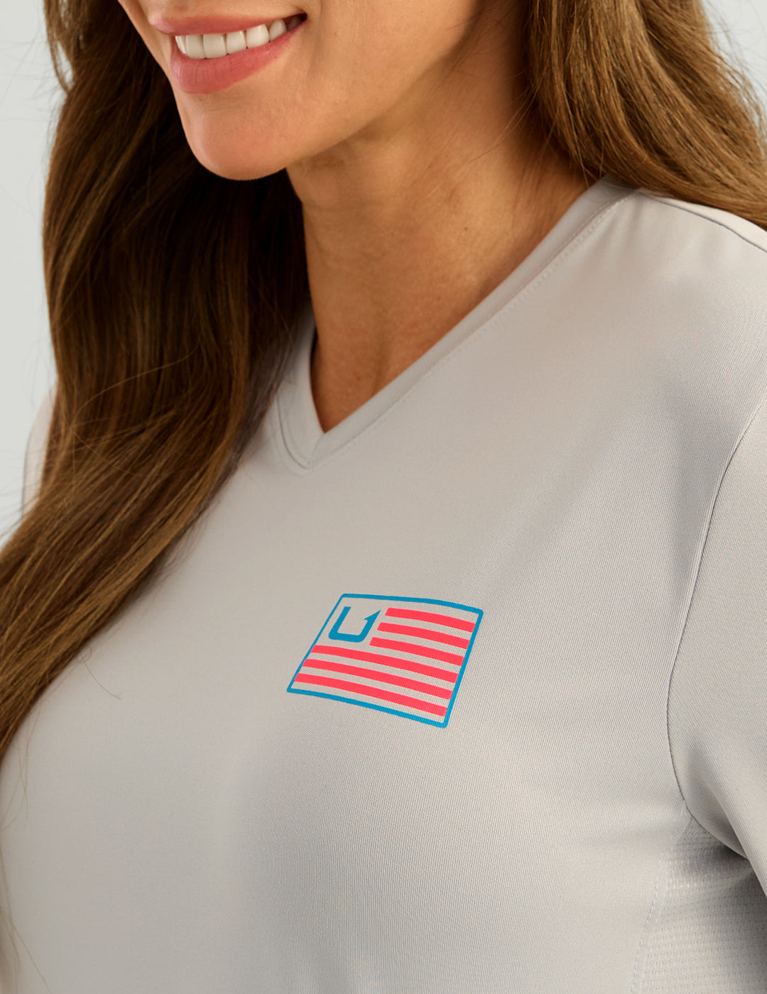 Womens Americana Pursuit Performance V-Neck
