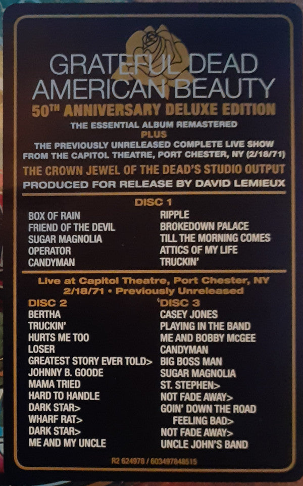 GRATEFUL DEAD - AMERICAN BEAUTY (5OTH ANNIV. DELUXE EDITION 3CD) CD