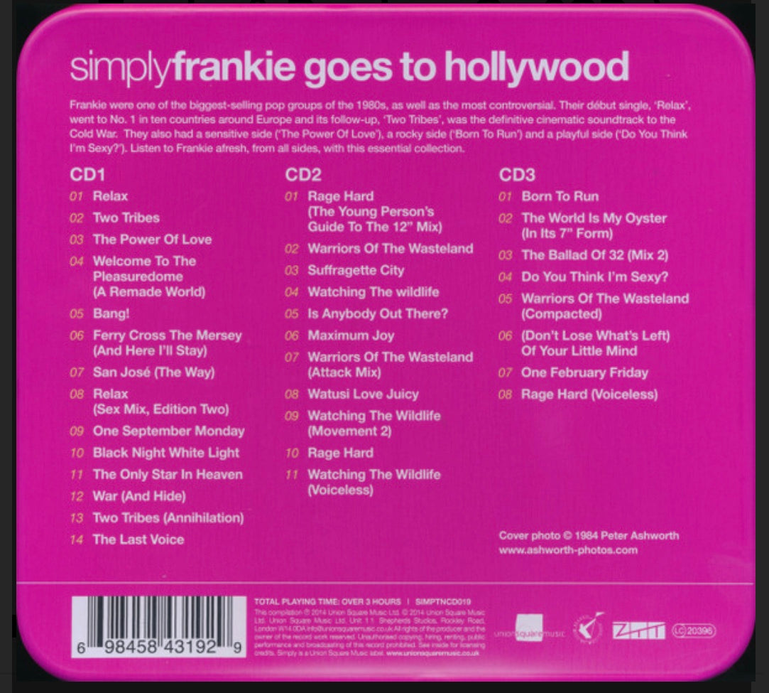 FRANKIE GOES TO HOLLYWOOD – SIMPLY FRANKIE GOES TO HOLLYWOOD (THE HITS, TRACKS & REMIXES ON 3CDS)